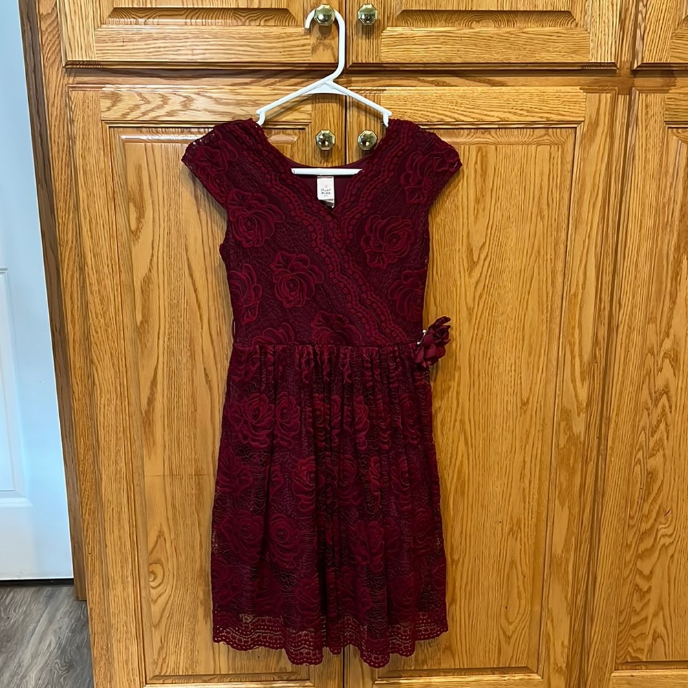 Dark red dress